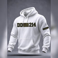 DD 214 Alumni White Pullover Hoodie Proud Veteran Fan Gear - Gearneko