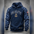 US Navy Digital Camo Pullover Hoodie American Military Tribute Apparel - Gearneko