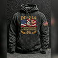 DD 214 Veteran Thing Eagle Flag Pullover Hoodie American Military Tribute Apparel - Gearneko