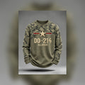 DD 214 Alumni Star Sweatshirt Long Sleeve T Shirt Proud Veteran Fan Gear - Gearneko