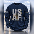 US Air Force Fly Fight Win Graphic Shirt American Military Tribute Apparel - Gearneko