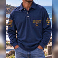 US Navy Veteran Pocket Polo Long Sleeve Polo Shirt American Military Tribute Apparel - Gearneko