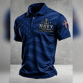 Navy Veteran Honor Duty Pride Polo Shirt American Military Tribute Apparel - Gearneko