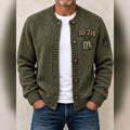 DD 214 Alumni Dog Tags Cardigan Knit Cardigan American Military Tribute Apparel - Gearneko