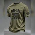 DD 214 Alumni Freedom Flag T Shirt Military Retirement Apparel - Gearneko