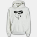 Trashed Panda Meme White Hoodie Funny Raccoon Apparel Gifts For Girlfriend - Gearneko