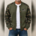 DD 214 Alumni Camo Cardigan Knit Cardigan Military Retirement Apparel - Gearneko