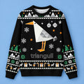 Cute Triangle Seagull Ugly Christmas Sweater Funny Seagull Christmas Apparel - Gearneko