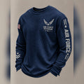 Air Force Veteran Sleeve Print T Shirt Veterans Day Gift For Men - Gearneko