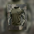 DD 214 Alumni Camo Long Sleeve Long Sleeve T Shirt Military Retirement Apparel - Gearneko