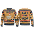 Talk To Me Goose Top Gun Ugly Christmas Sweater Xmas Clothing Funny Gifts For Goose Lovers - Gearneko