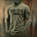 DD 214 Alumni Flag T Shirt Military Retirement Apparel - Gearneko