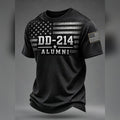 DD 214 Alumni American Flag Shirt T Shirt Military Retirement Apparel - Gearneko
