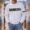 DD 214 Alumni American Flag Crewneck Sweatshirt Veteran Appreciation Gift - Gearneko