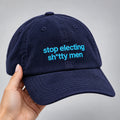 Stop Eleting Shitty Men Hat Funny Political Saying Baseball Cap Gifts For Supporters - Gearneko