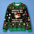 Duck Whatever Life Throws At You And Let It Hit Someone Else Ugly Christmas Sweater Funny Xmas Gifts - Gearneko