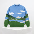 Minecraft Pause Screen Ugly Christmas Sweater Sweatshirt Minecraft Clothing Gamer's Gifts - Gearneko