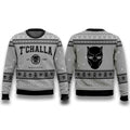 T'challa Black Panther Ugly Christmas Sweater Black Panther Xmas Clothing Fan Gifts - Gearneko
