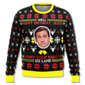 The Office Michael Scott Well Happy Birthday Jesus Ugly Christmas Sweater Xmas Gifts - Gearneko