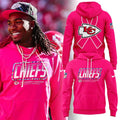 Kansas CIty Chiefs Merch x Breast Cancer Awareness Hoodie Football Fan Gear - Gearneko