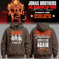 Jonas Brothers Merch Burning Up All Over Again Cleveland OH City Hoodie Jonas Brothers Apparel - Gearneko