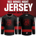Toledo Walleye 2026 Red Wings Night Hockey Jersey Toledo Walleye Merch Fan Gear - Gearneko