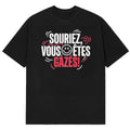 Souriez Vous Etes Gazes T-Shirt French Slogan Shirt Streetwear Apparel - Gearneko