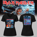 Iron Maiden Merch Run For Your Lives World Tour 2026 V-Neck Shirt Iron Maiden Clothing - Gearneko