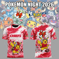 Kansas City Chiefs x Pokemon Night 2026 T-Shirt Presents For Kansas City Chiefs Lovers - Gearneko