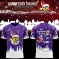 Minnesota Vikings Merch x Christmas 2026 T-Shirt Minnesota Vikings Clothing Skol Nation Gifts - Gearneko