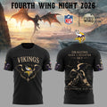 Minnesota Vikings Merch x Fourth Wing Night 2026 T-Shirt Minnesota Vikings Clothing Fan Gear - Gearneko