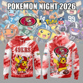 San Francisco 49ers x Pokemon Night 2026 Hoodie San Francisco 49ers Hooded Sweatshirt - Gearneko