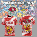 San Francisco 49ers x Pokemon Night 2026 T-Shirt San Francisco 49ers Merch - Gearneko