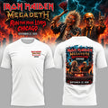 Iron Maiden Merch Run For Your Lives World Tour 2026 White T-Shirt Iron Maiden Clothing - Gearneko