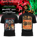 Iron Maiden Merch Run For Your Lives World Tour Black Shirt Presents For Iron Maiden Fans - Gearneko
