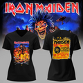 Iron Maiden Merch Run For Your Lives World Tour 2026 V-Neck Shirt Iron Maiden Merch Concert Outfits - Gearneko