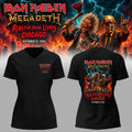 Iron Maiden Merch Run For Your Lives World Tour V-Neck Shirt Best Iron Maiden Clothing - Gearneko