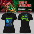 Iron Maiden Merch x Megadeth Run For Your Lives World Tour 2026 V-Neck Shirt Presents For Metalheads - Gearneko