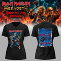 Iron Maiden Merch x Megadeth Run For Your Lives World Tour V-Neck Shirt Metalheads Gift Ideas - Gearneko