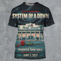 System Of A Down Live At The Rose Bowl 2027 T-Shirt Pierce The Veil Clothes - Gearneko