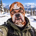 Funny Bulldog 3D Face Ski Mask Snowboarding Gift For Dog Lovers - Gearneko