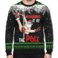 Working It At Pole Santa Dancing Ugly Christmas Sweater Funny Xmas Clothing - Gearneko