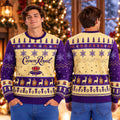 Crown Royal Big Logo With Snowflakes And Reindeer Christmas Ugly Sweater 2026 Xmas Clothing - Gearneko