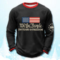 We The People 250 Years Of Freedom Patriotic Waffle Sweater July 4th Clothing Patriots Gift - Gearneko