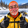 Funny Sunburned Fisherman Face Balaclava Snowmobile Gift - Gearneko
