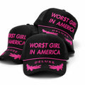 Slayyyter Worst Girl In America Trucker Hat Slayyyter Merch Present For Fans - Gearneko