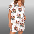 Cock Flowers Funny Pajama Set Funny Adult Clothing Unique Gifts For Wife - Gearneko