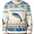 Watermelon Fish Meme Christmas Ugly Sweater Funny Xmas Clothing Best Gifts - Gearneko