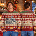 Wild Turkey Christmas Ugly Sweater Xmas Clothing Christmas Gift For Husband - Gearneko