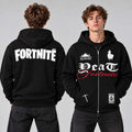 Yeat X Fortnite Logo Zip Hoodie Yeat Hooded Sweatshirt Gaming Lover Gift Ideas - Gearneko
